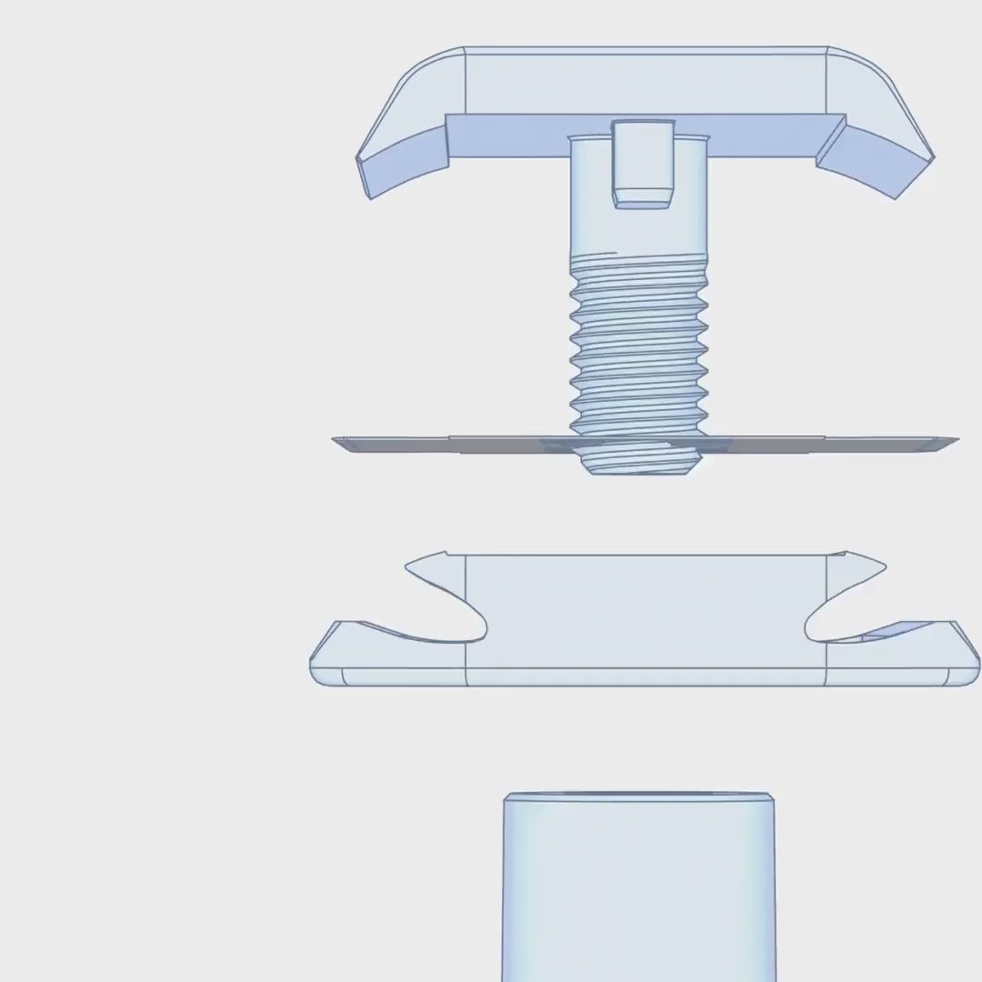 The razor head in cross-section: the cap holds the blade at a fixed 30 degree angle